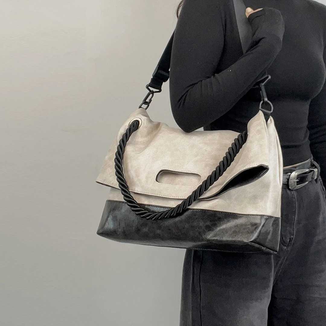 Large capacity ctra color bag for wen 2024 new fiable cmuting tote bag versatile casual shoder crossbody bag Y251209