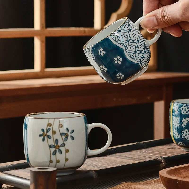 Japanese Hand-painted Handle Tea Cup Ceramic Kung Fu Tea Set Household Single Cup Heat-insated Non-hot Hand Small H251209