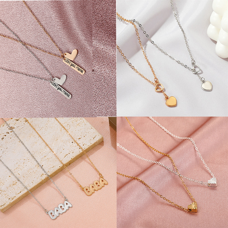 Hot Selling Heart designer Necklace For Women, Elegant Niche free shipping Design, luxury Heart-Shaped Collarbone Chain, Fashionable Sweater Chain
