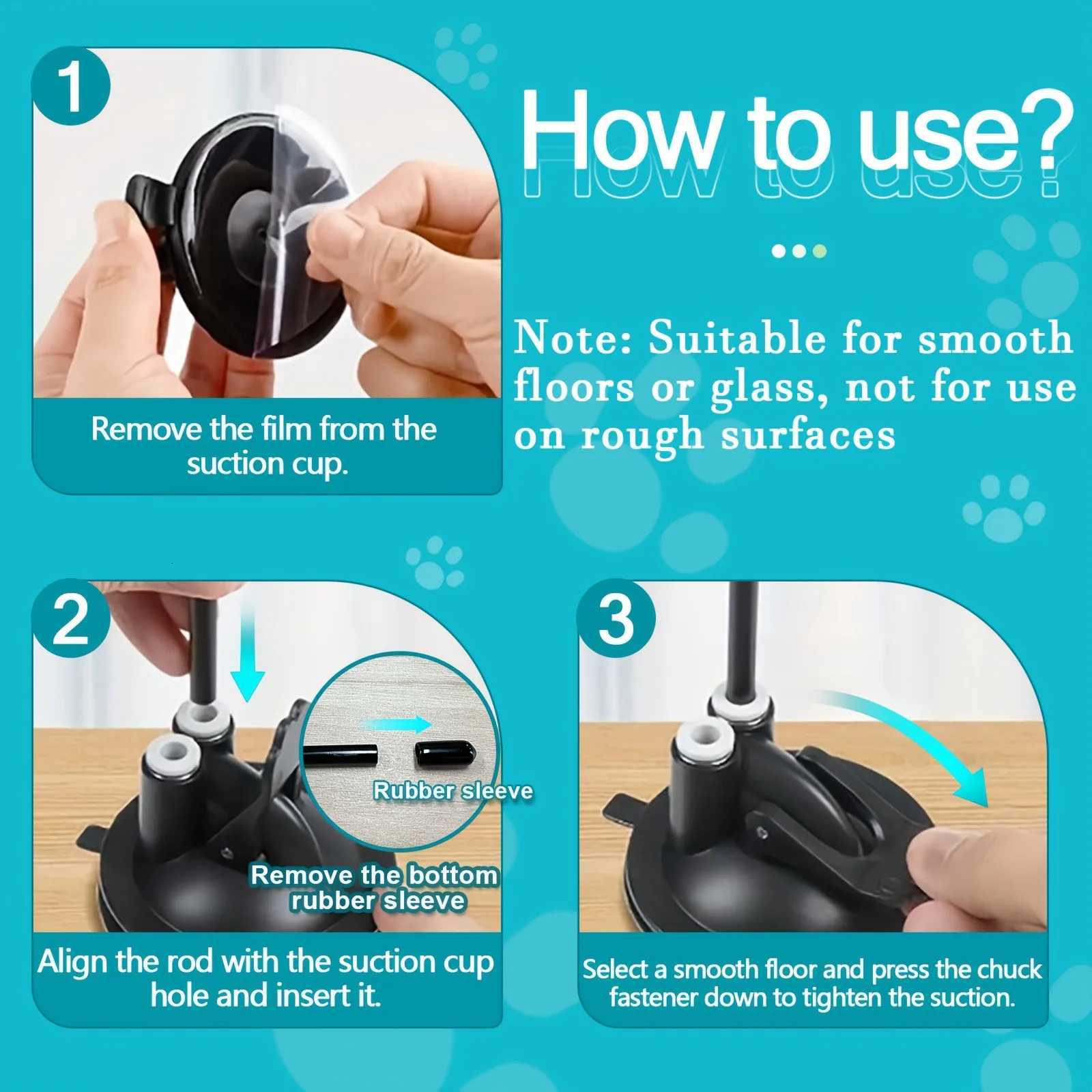 Interactive Cat Wand - Anti-slip Suction Base Double-lock Grip Design No Battery Pet Toy For Indoor/outdoor Hunting Training M251209