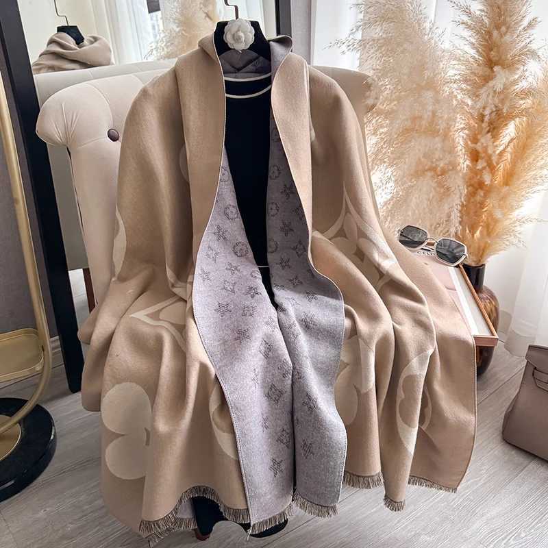 Luxury Laest Design Elegant Pashmina Shawl Imitation Cashmere Jacquard Pattern Scarves Winter Collocation Thickened Warm Scarf Shawl Y251208