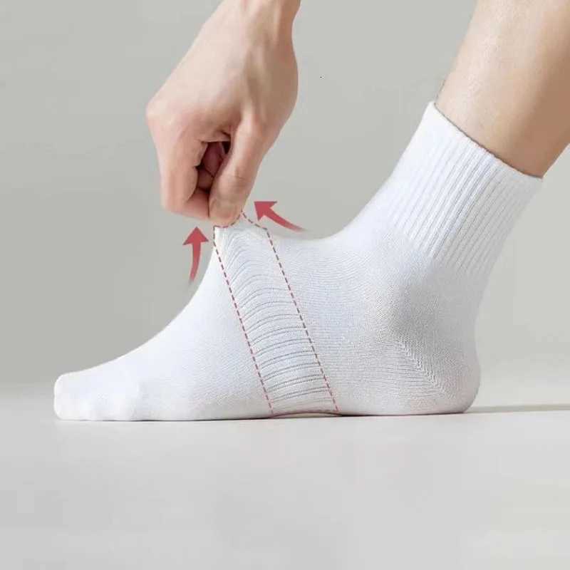 10/20/30 Pairs Neutral Solid Color Mid Calf Round Neck Socks Spring Autumn Sweat Absorbing Breathable All Season Sports SocksT251209