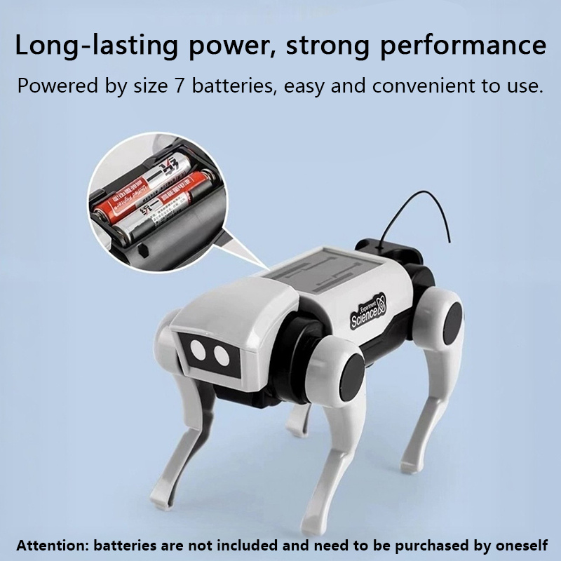 Rc Robot Dog Remote Control Mechanical Toy Science Teaching DIY Assembling Model Electric Set Toys for Boys Kids Gifts