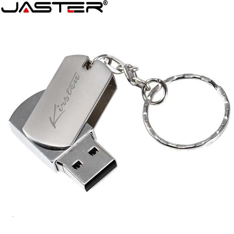 JASTER Portable Metal USB Flash Drive 64GB Mini Pendrive 32GB Silver Memory 16GB Key Chain Pen Drive Stick 8GB U Disk 4GB C251209