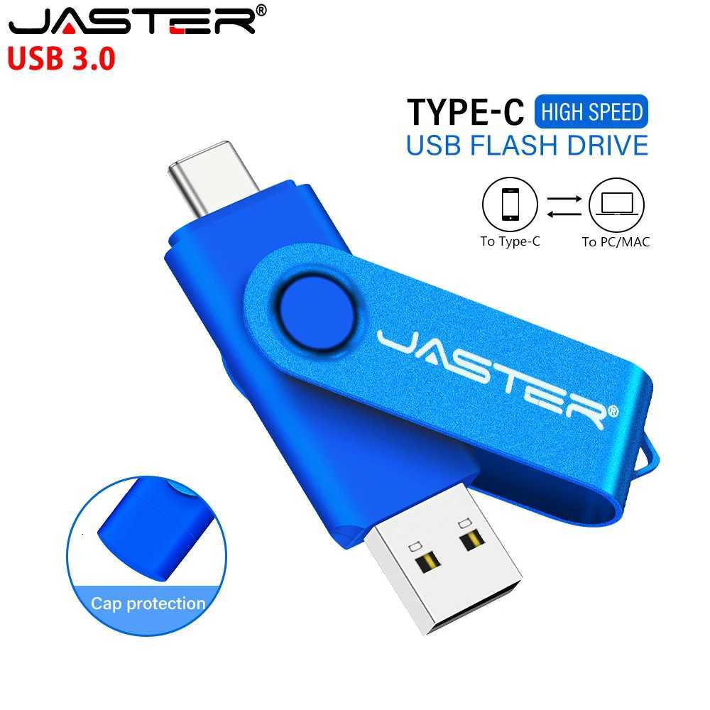 High Speed TYPE-C USB 30 Flash Drive 64GB Rotatable OT Drive 32GB 128GB 256GB Memory Stick for Mobile Phone Black Pendrive C251209