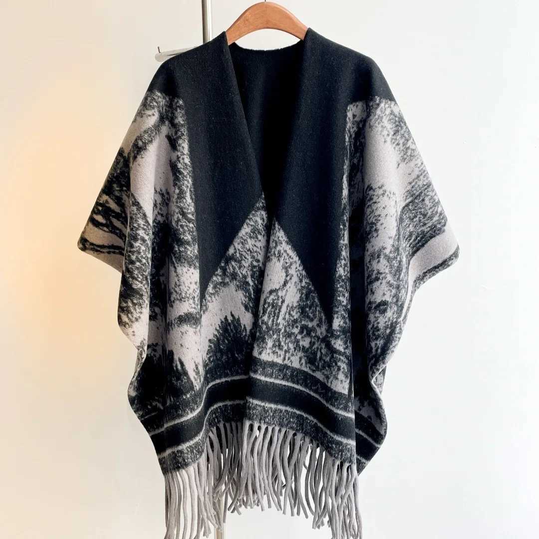 Luxury Luxury Winter Shawl Women Cashmere Scarf Warm Tassels Pashmina Brand Female Shawls Wraps Thick Soft Bufanda Poncho Scarves Y251208