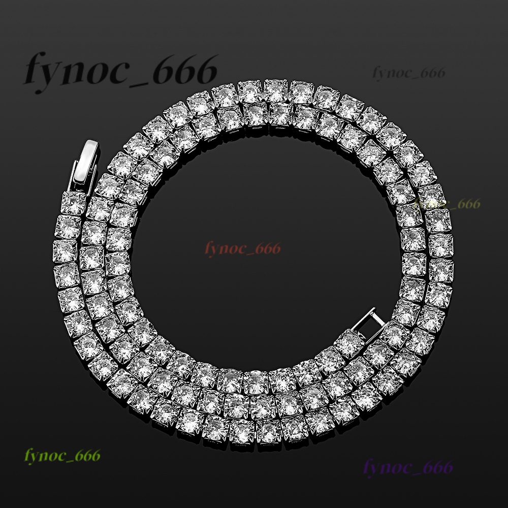 7"-30" Hip Hop Tennis Chain Necklace Bracelets Bling Moissanite Jewelry Accessory Gold Plated TopBling Graduated