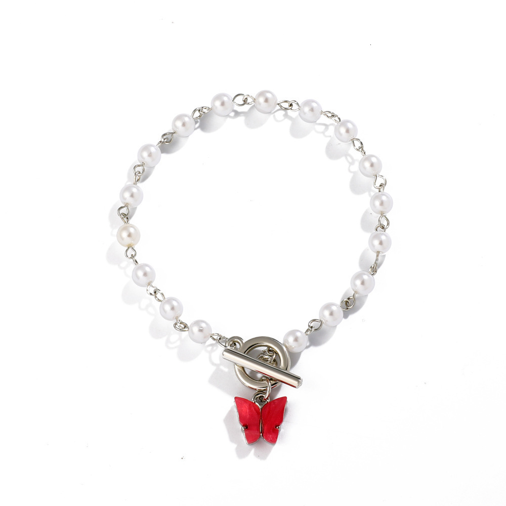 Free shipping New Dia-Studded Bee Pendant designer Pearl For Women French Light Creative Design OT luxury Buckle Bracelet