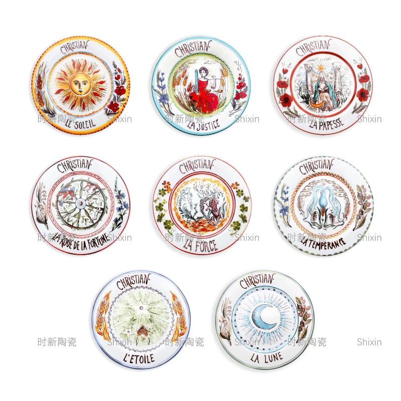 Tableware Tarot Series Ceramic Bone Porcelain Creative Gift Dinner Plate Beef Plate Set