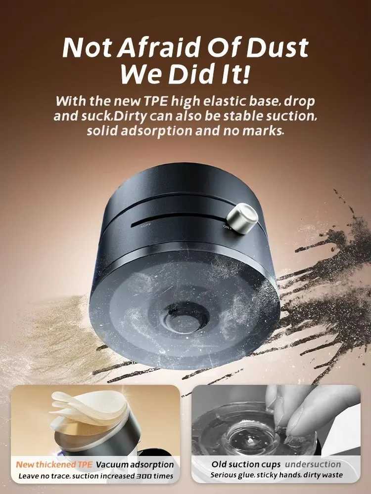 Suction Car Phone Mount for All Phones Double Sided Magnetic Vacuum Suction Phone Mount Holder for Car Sn Mirror C251210