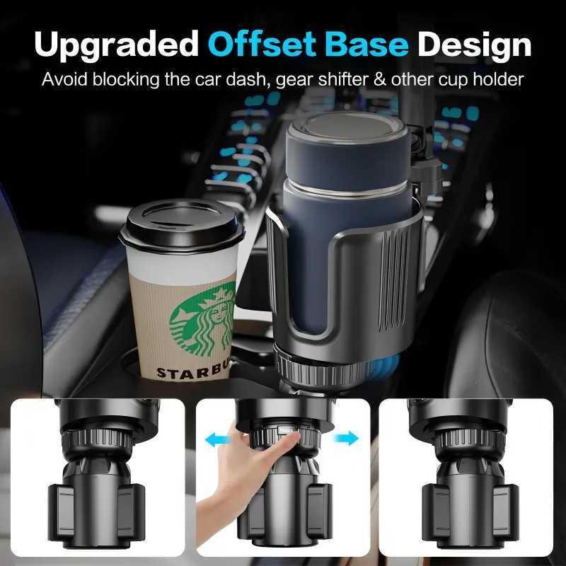 2-in-1 Universal Car Cup Phone Holder Adjustable Long with 360 Rotation Fits All Smartphones Perfect for SUVs C251210