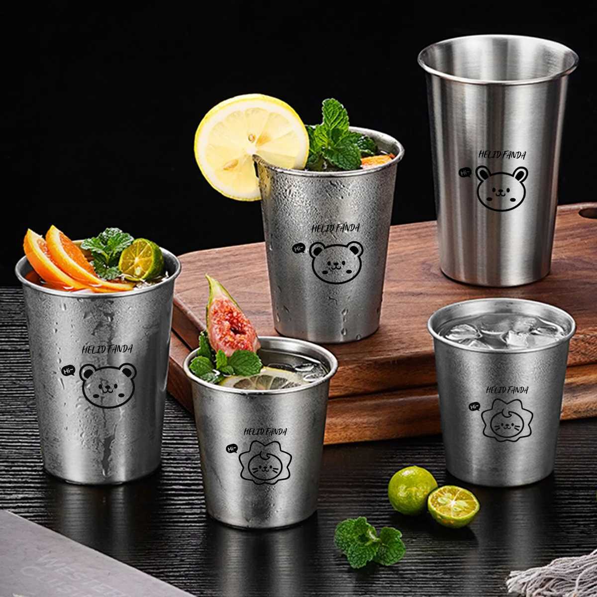 WORTHBUY 304 Stainless Steel Cup Stackable Metal Tumbler Cups Portable Durable Drinking Cup Beer Cup Milk Coffee Mug Drinkware C251210