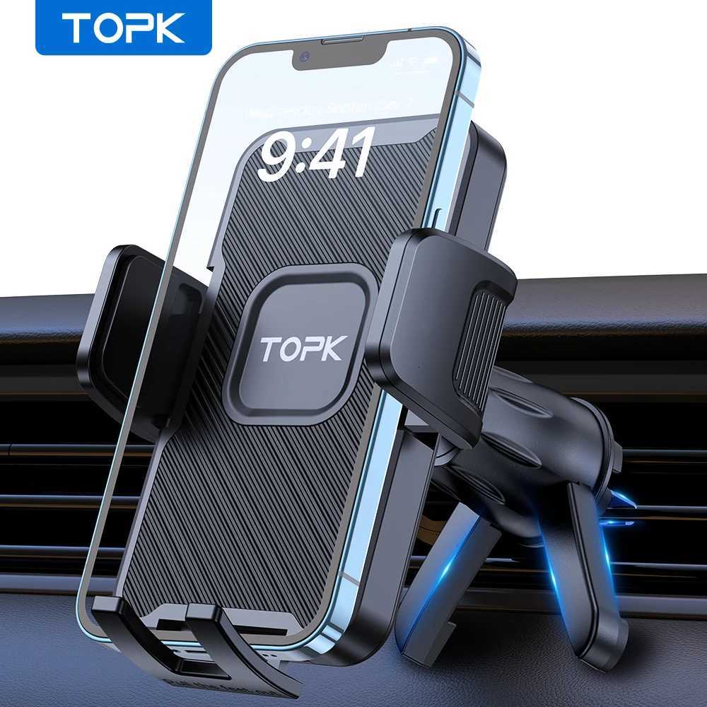 TOPK Car Phone Holder - Universal Air Vent Mount with 360 Rotation One Button Release for Quick Access to Your Dev C251210