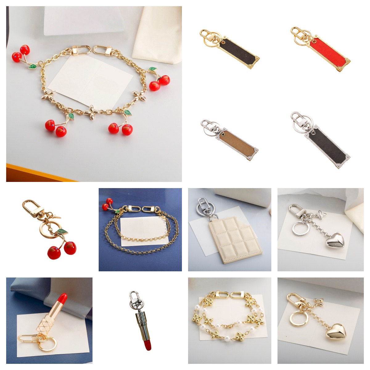 Buyers' Picks2025 High Quality Keychain Classic Exquisite Luxury Designer Car Keyring Zinc Alloy Letter Unisex Lanyard Gold Black Metal Small Jewelry Lov 002