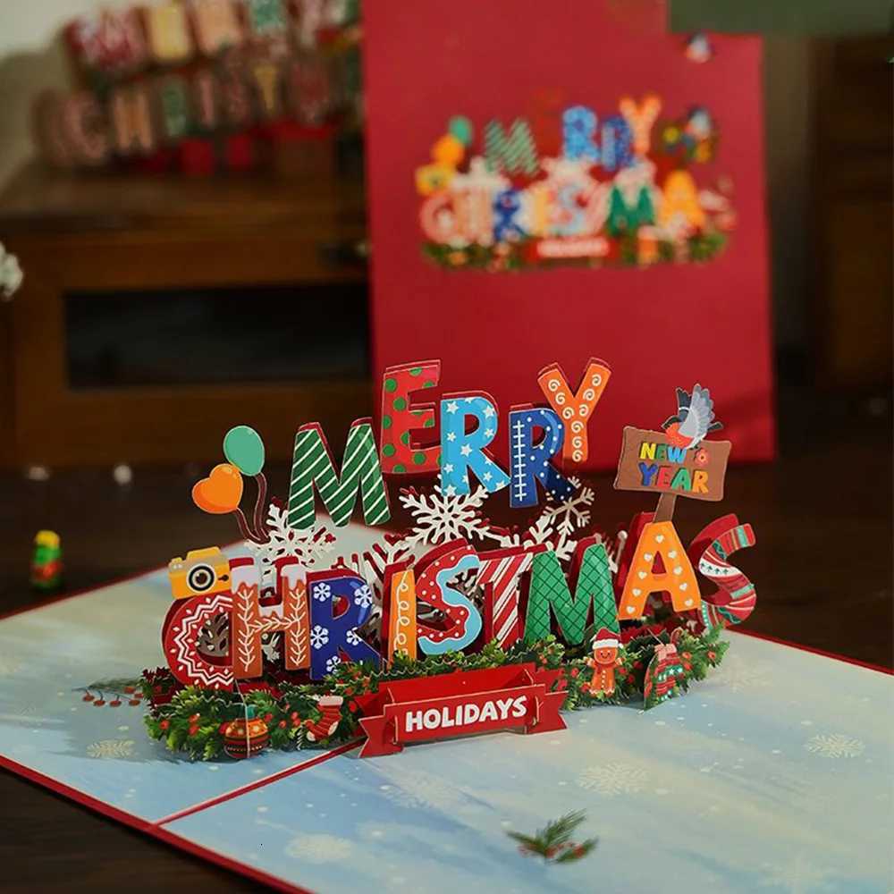 sical Christmas Card Up 3D Holidays Greeting Cards for Marry Christmas Party Card with sic Light Invitations Gifts Card H251210