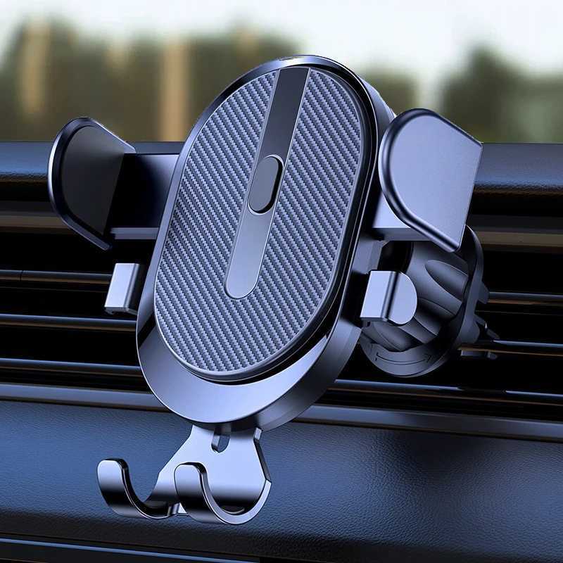 Gravity Car Phone Holder Car Air Vent Hook Clip Mount Smartphone GPS Car Stand Bracket port in Car For iPhone C251210
