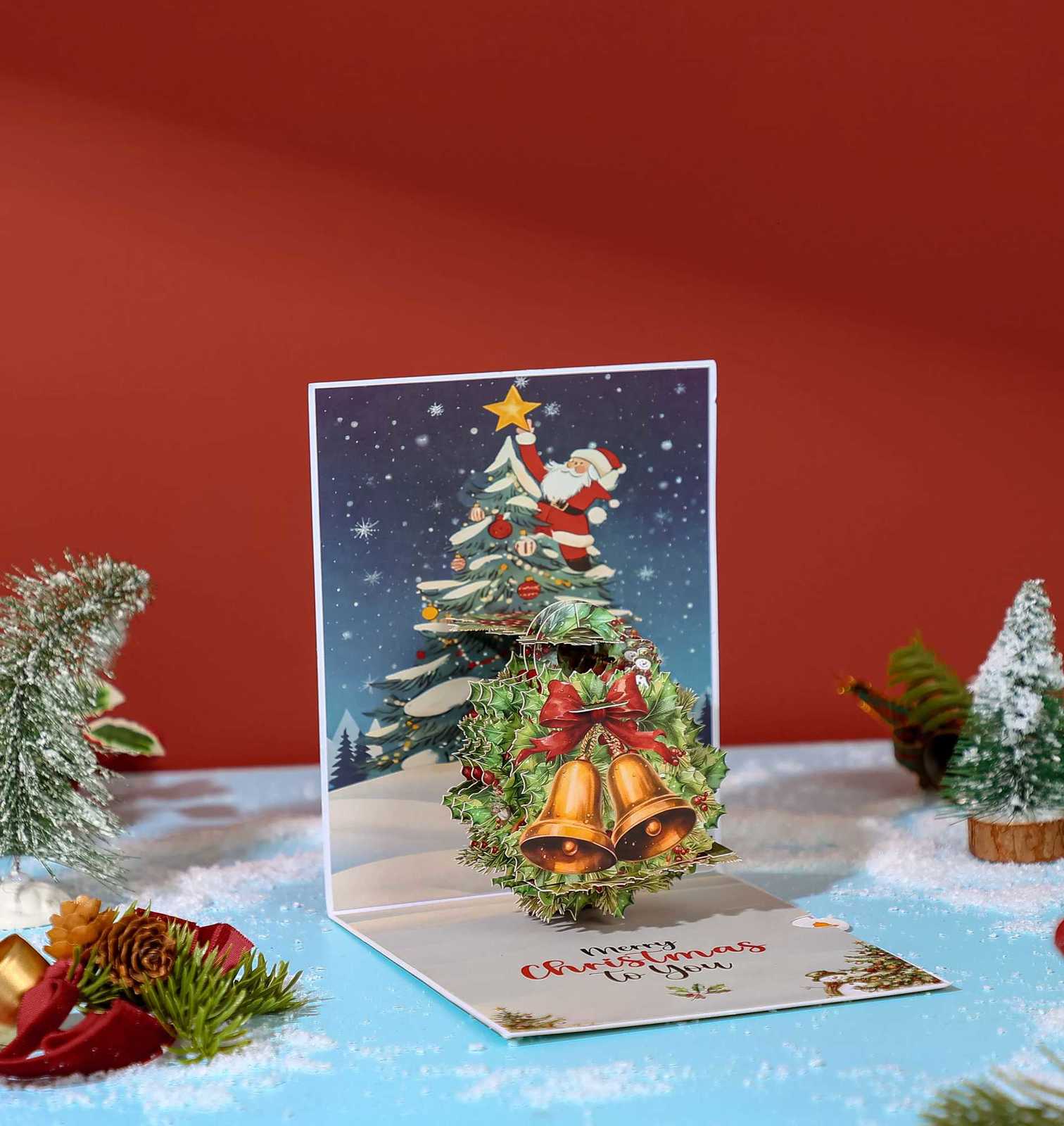 Christmas-Themed Greeting Card Featuring Jolly Christmas Bells Perfect for Spreading Holiday Cheer During Christmas Season H251210