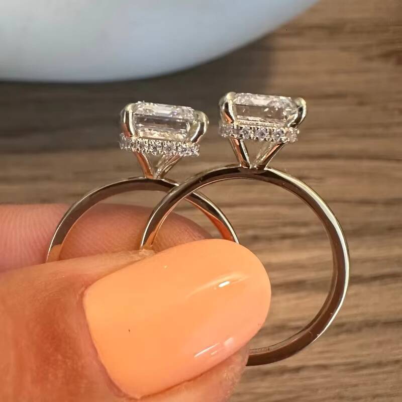 IGI GIA Certified Lab Grown Diamond Engagement Rings Emerald Cut for Men Women 05ct 2ct 3ct HPHT CVD Lab Created 14k 18k Gold