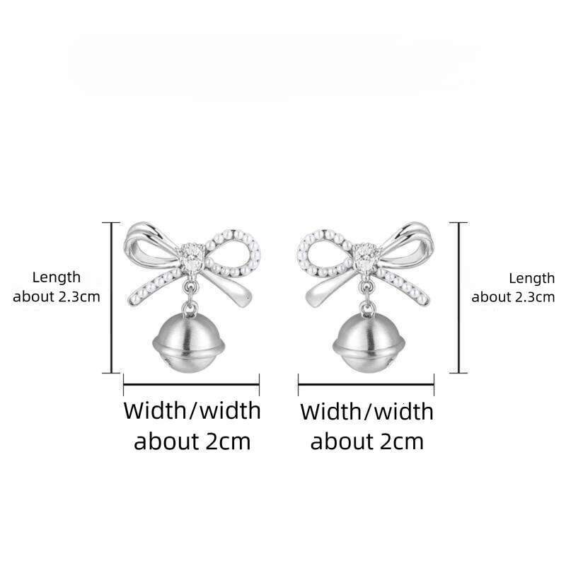 DHcollections Butterfly Knot Bell Earrings for Women, Niche Sweet Design, Original Personality Fashionable Temperament 925 Silver Needle Ear Jewelry
