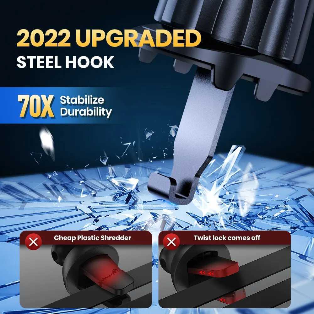 Gravity Car Phone Holder Car Air Vent Hook Clip Mount Smartphone GPS Car Stand Bracket port in Car For iPhone C251210