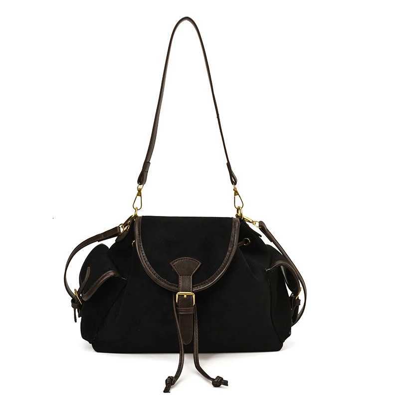 2025 Autumn Winter New Fi Faux Suede Shoder Bags Solid Large Capacity Stylish Design Crossbody Bags for Wen Y251209
