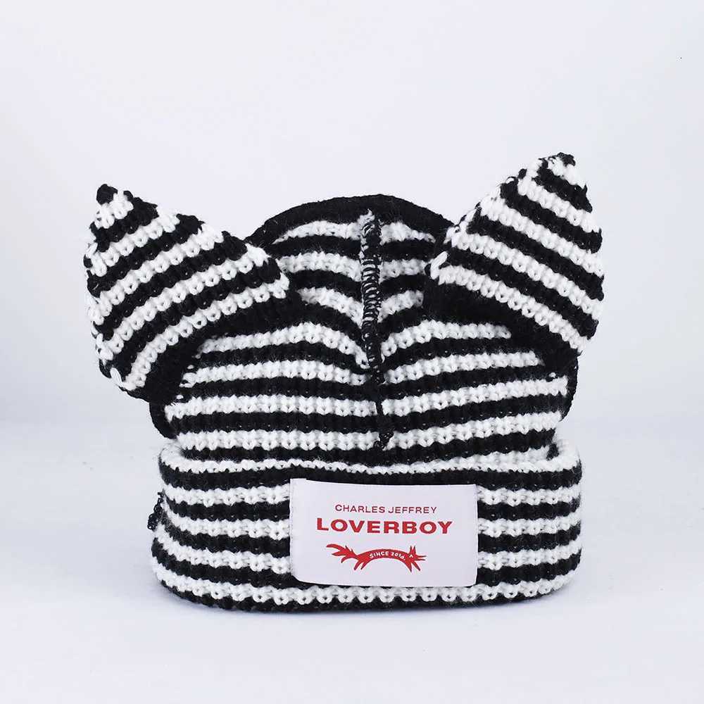 Luxury 2023 new Winter Skullies cool Cute Women fox Hat Crochet Knitted Hat Costume Beanie Hats Women christmas Gift Hip-hop Cap Y251209