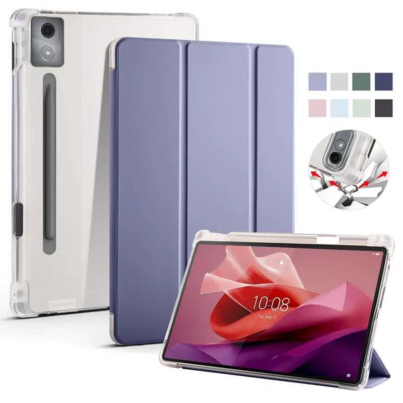 For Idea Tab Pro Case TB373FU with Pencil Holder PU Leather Soft Back Stand Cover for Xiaoxin Pad Pro 2025 TB375FC 127 H251210