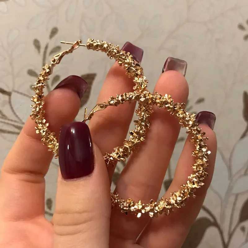 IPARAM New Big Circle Round Hoop Earrings for Womens Fashion Statement Golden Punk Charm Earrings Party JewelryXJ251210 - view 5
