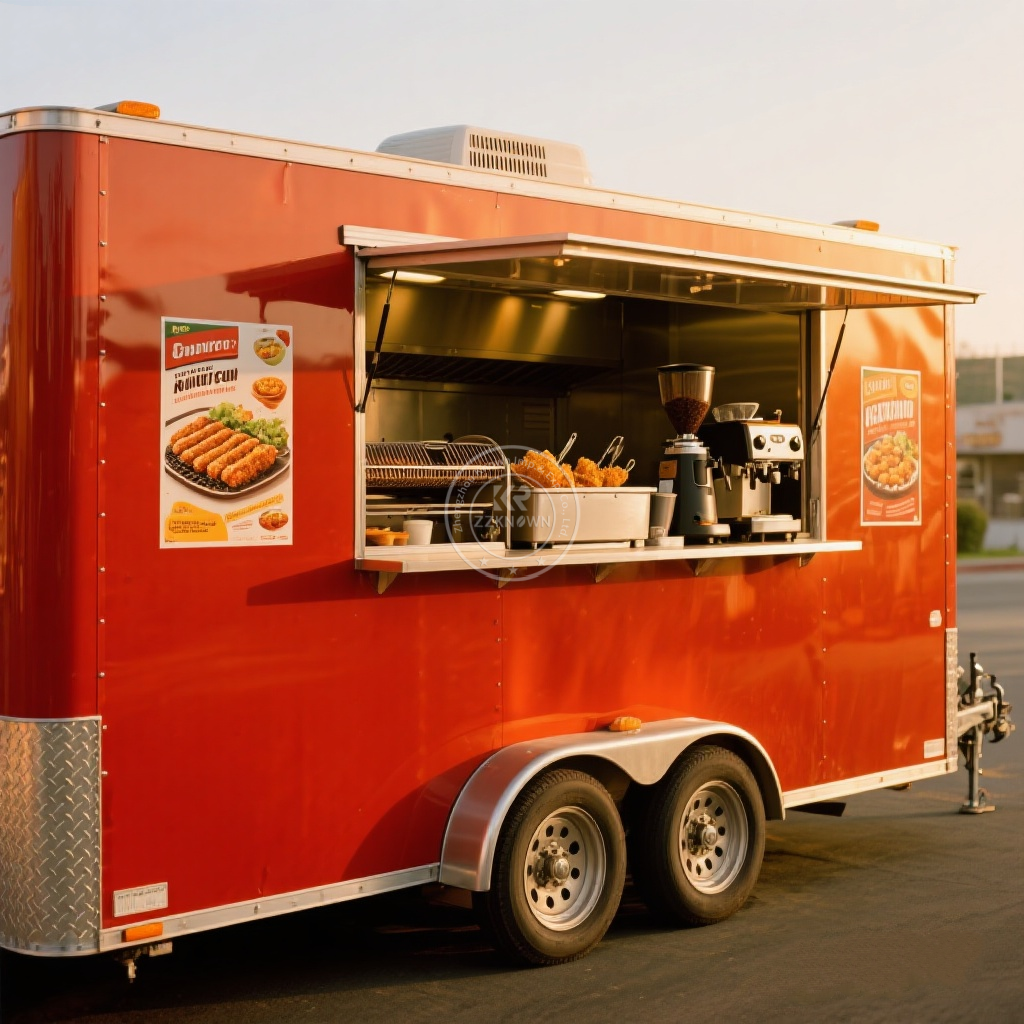 Custom UK Market Mobile Food Trailer Hot Dog Cart Food Truck Factory Supply Full Kitchen Food Trucks Mobile Food Trailer
