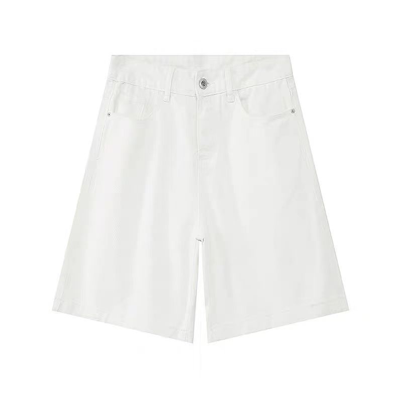 Men's Shorts Summer Denim Shorts Men's Loose Korean Style Retro Short Jeans Fashion Washed Casual Knee Length Pant New Streetwear