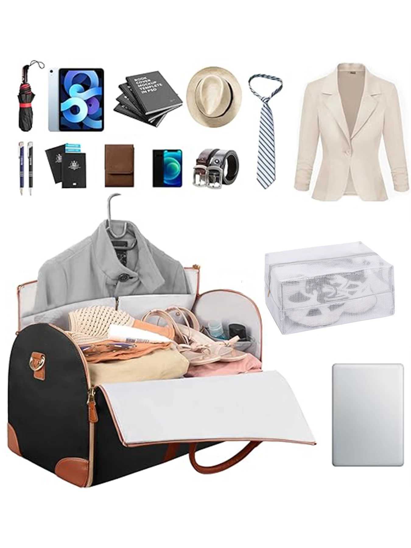 Garment Bag for Travel Carry Travel Bag with Shoder Strap - Ideal for Business Trips and Weekend Getays Y251209