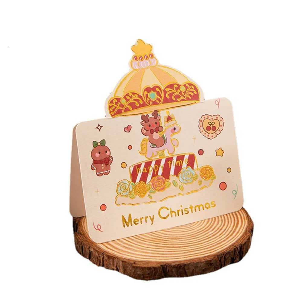 20pcs Merry Christmas Greeting Card Cute Santa Claus Snowman Cust Cartoon Blank Cards Christmas Party Invitation Card Gifts H251210