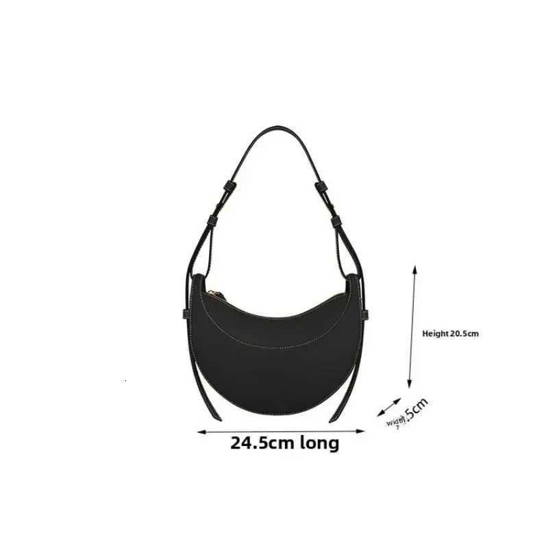 New French crescent shaped shoder bag made of high-quality leather stylish and generous Y251209