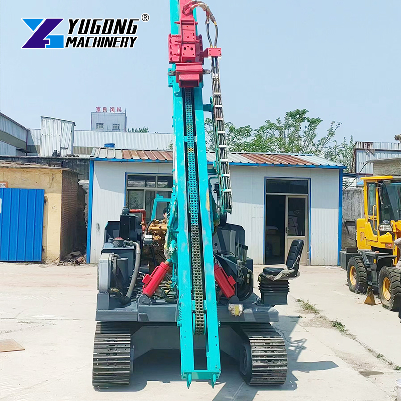Crawler Solar Pile Driver with Customized Mast Length for Reaching High Places: Tackle Piling Projects of All Heights
