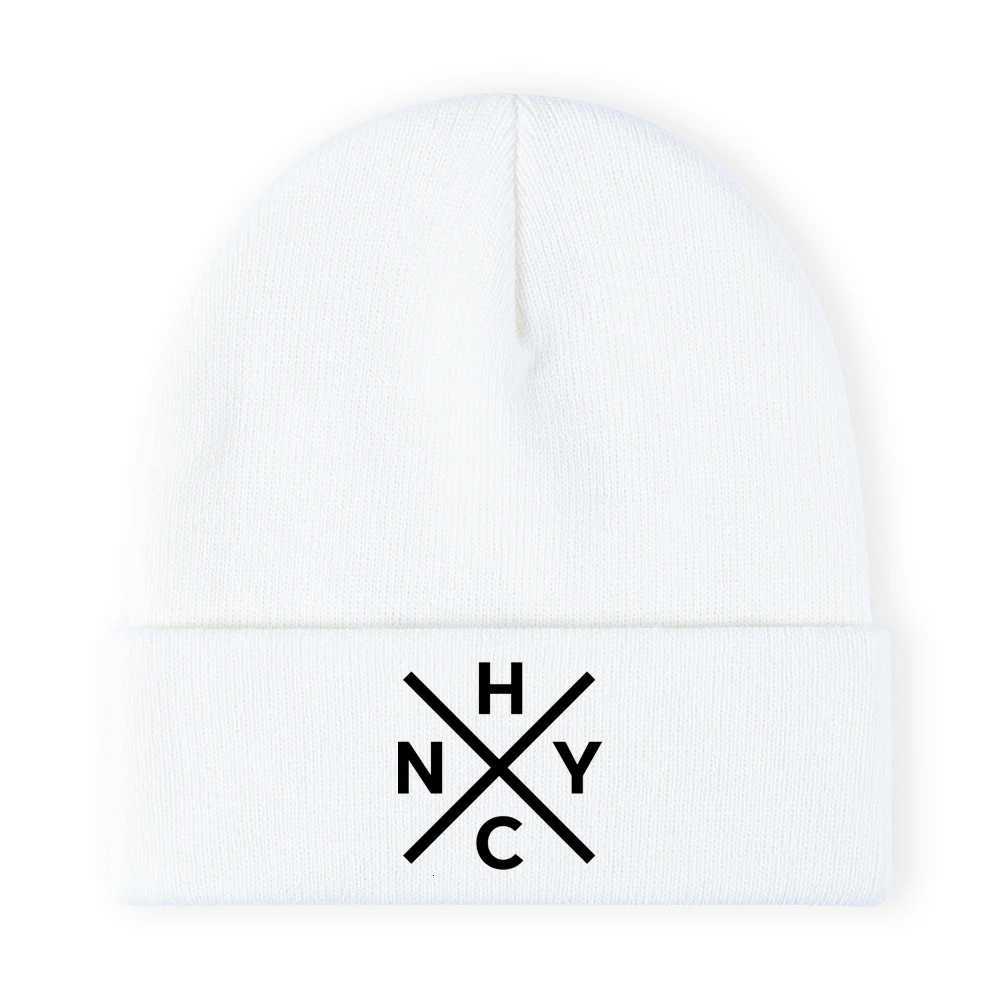Luxury 1pcHNCY Embroidered Beanie Soft Stretchy Lightweight Winter Hat for Men Women Outdoor Hip Hop Fashion Y251209