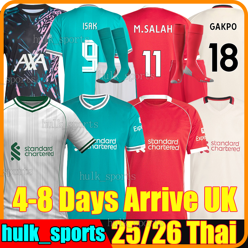 5XL 25 26 WIRTZ ISAK Soccer Jerseys KERKEZ GAKPO EKITIKE DIOGO J. FRIMPONG MAC ALLISTER Mohamed SZOBOSZLAI GRAVENBERCH REDS Men Kids Kits socks sets football shirts