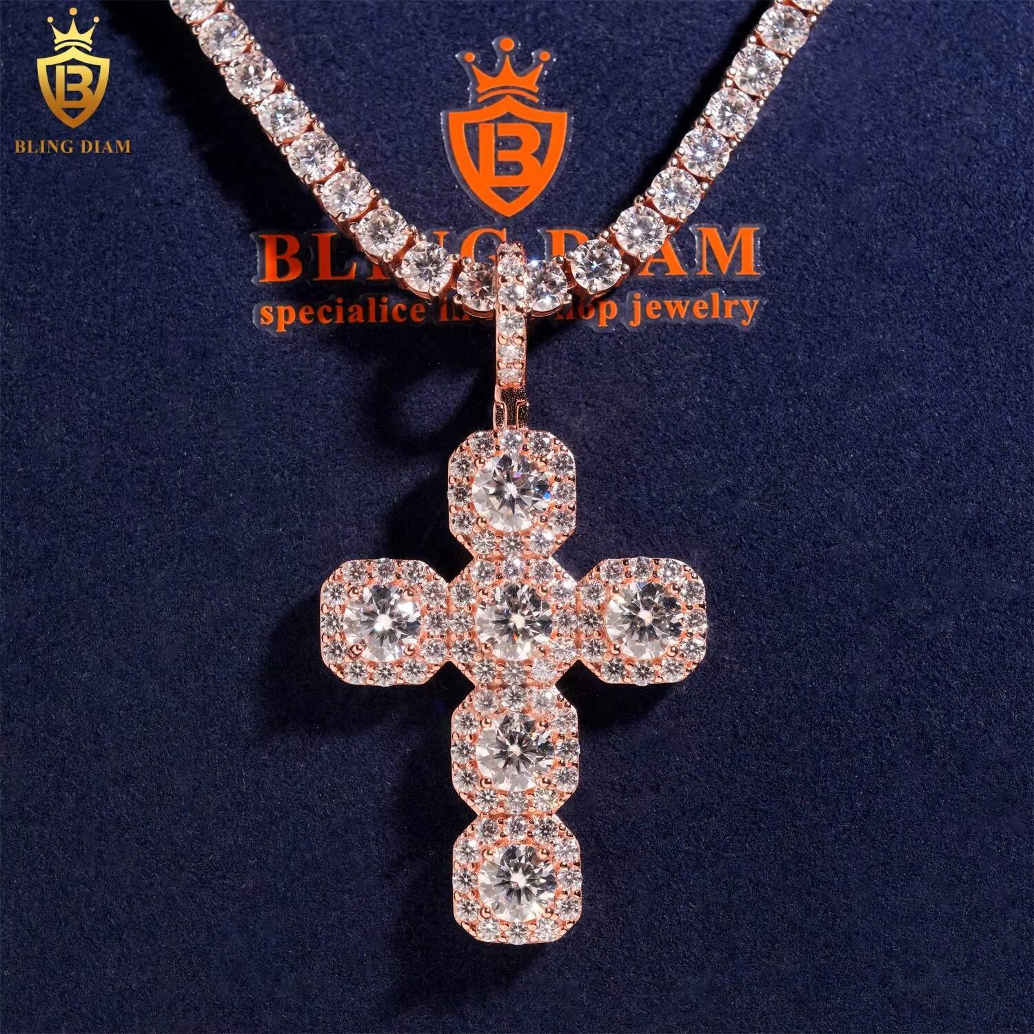 Hip Hop 925 Sterling Silver Pass Diamond Tester Custom Fashion VVS Moissanite Pendant