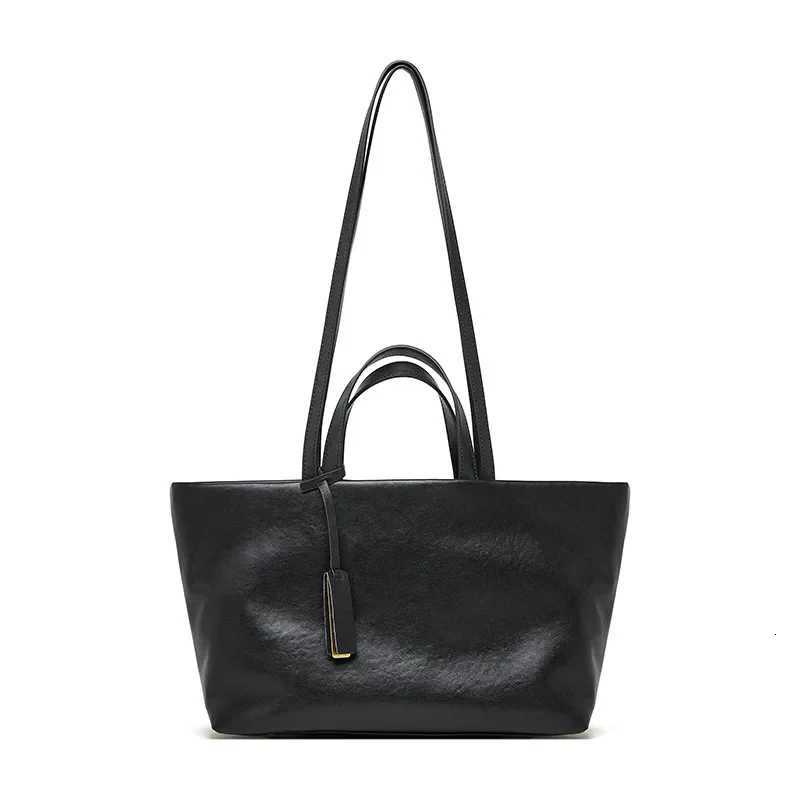 Cowhide Luxury Designer Wen Shoder Bag Leather Large Capacity Square Fi Tote Bag Korean Handbag Shopping Underarm Bags Y251209