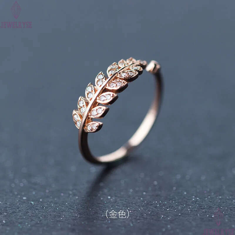 925 Sterling Silver sweet leaves Band Rings Sparkling Round cz Zircon designer love Ring For Women Luxury Wedding Accessories Jewelry