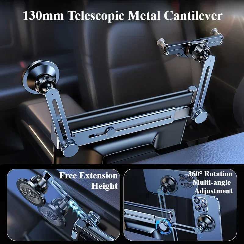 Eary Dual-position Car Sn Phone Holder Metal Bracket 360 Adjustable Stand Fit for Tesla Model 3 Y Highland Car Accessories C251210