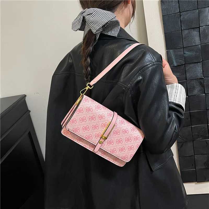 Niche Designer Shoder Bag 2025 Wens Vintage Letter Print Crossbody Purse Unique Underarm Bag Fi Y251209