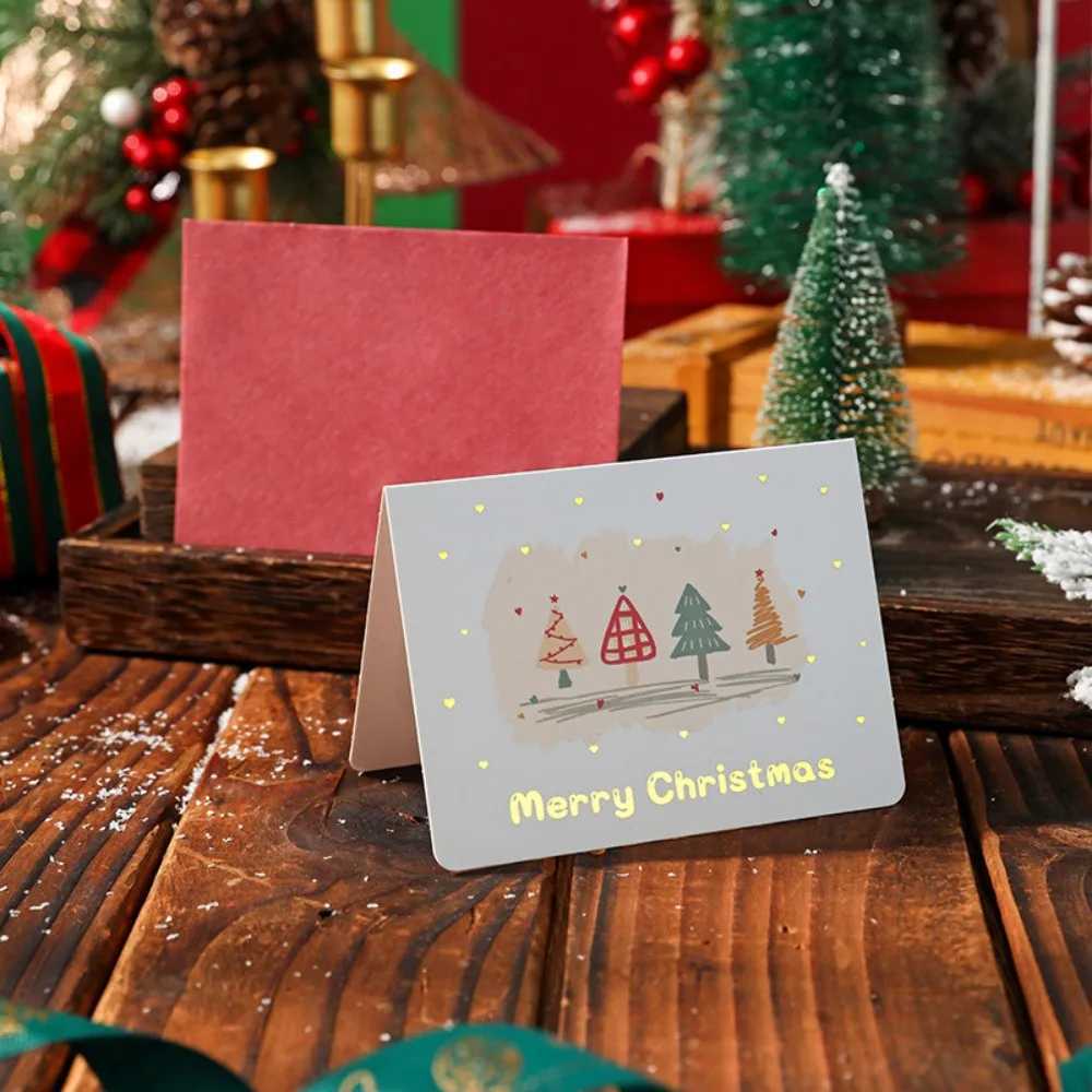 10set 115 x 170mm Christmas Greeting Cards For Invitation Merry Christmas Gift Card with Envelopes H251210