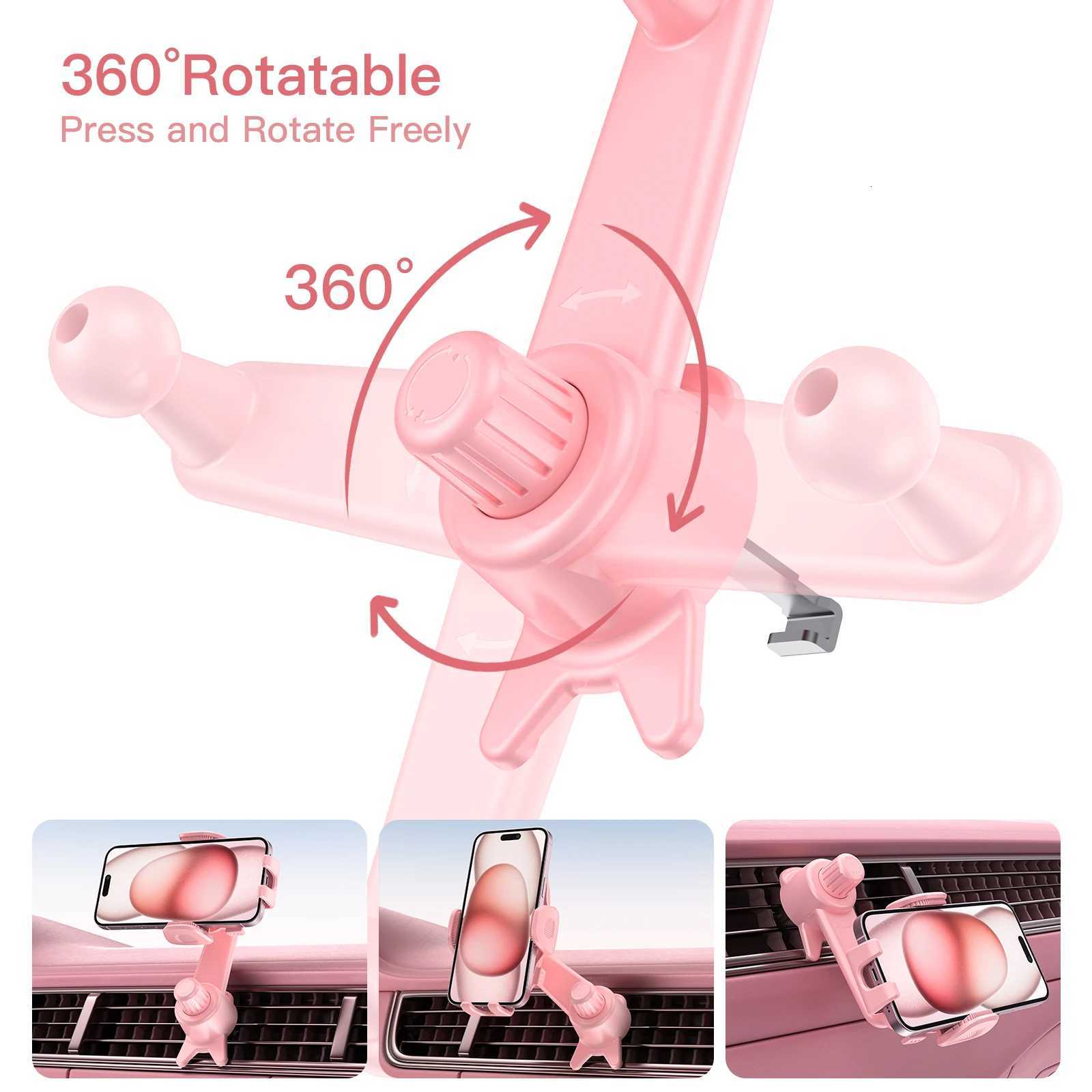 YWOR Car Vent Phone Mount Nr Blocking Vent Enjoy The Cfort of The A/C Hands- Universal Extension Clip Air Phon C251210