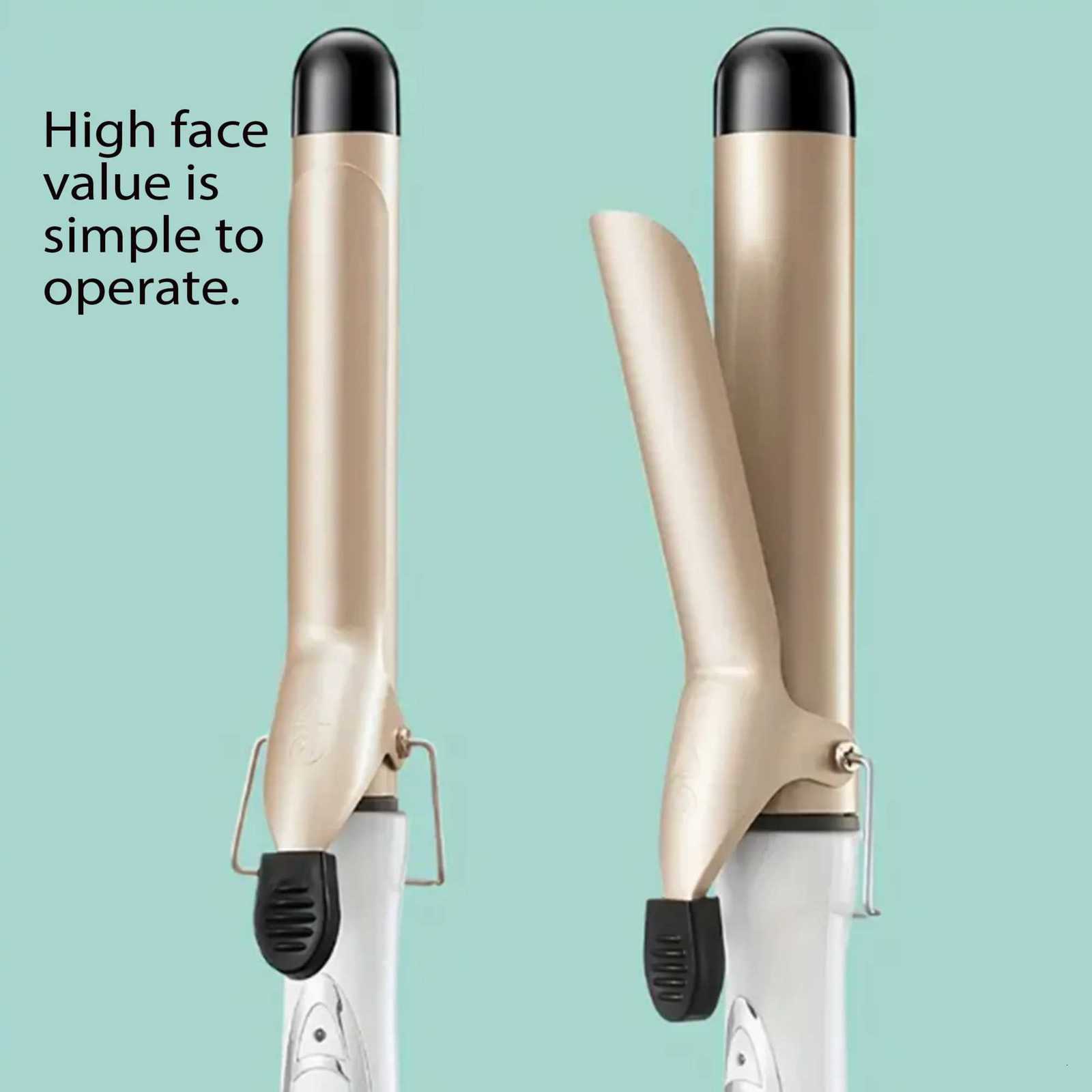 32mm and 25mm double barrel curling iron-bigwaveandsoftcurly hairAmericanplugfashionableblackgolddesignsuitableforlonghairT251210