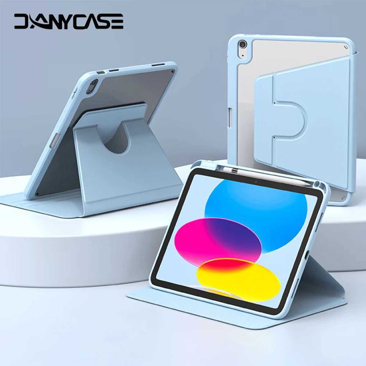 For iPad Air 11 M2 Case 2024 Pro M4 360 Rotation Cover for Air 5/4 iPad 10th 109in Mini 6 7/8/9th 102in Pro129 Tablet Cover H251210