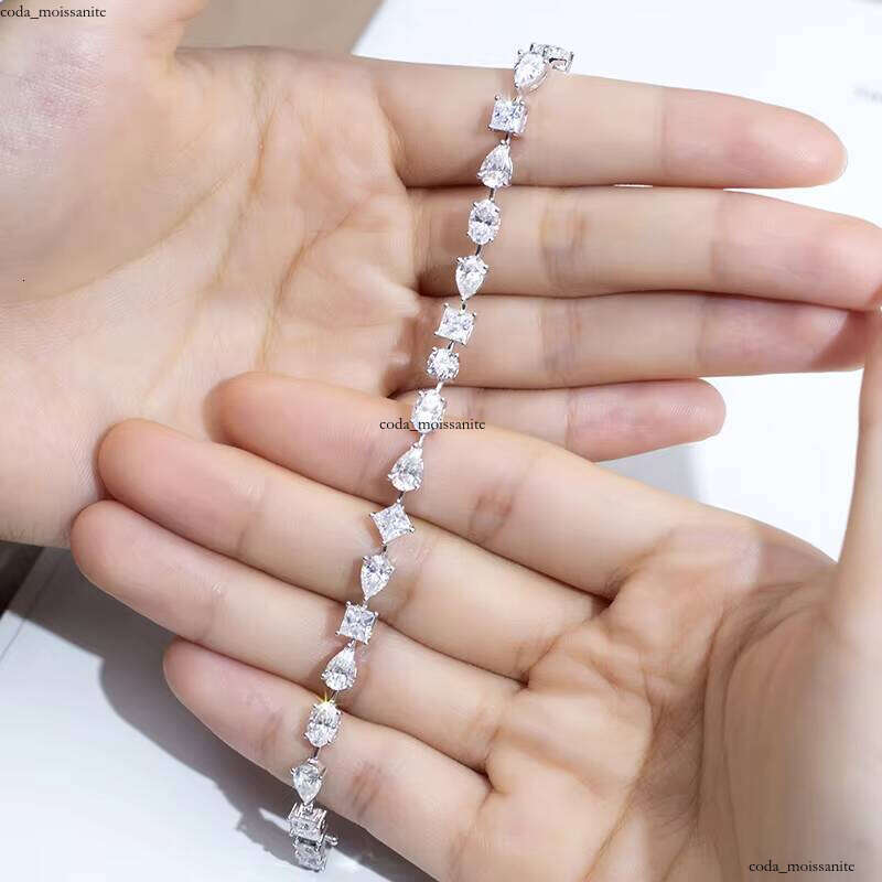 Messi S925 Fancy Bracelet Necklace HPHT Lab-Grown VVS Moissanite Custom Tennis Jewelry