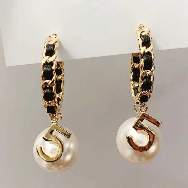 Luxury Design Tren Handmade Rope Pearl Circle Stud Earring Jewelry for Wen Y251210