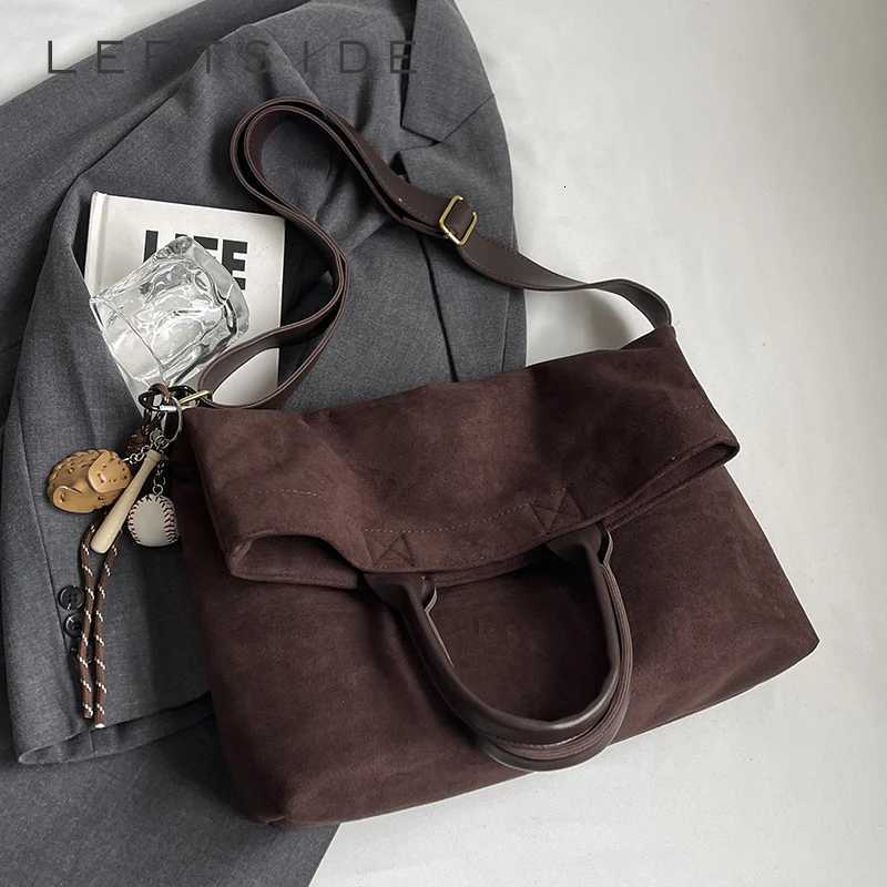 LEFTSIDE Wen PU Leather Crossbody Bag 2025 Winter Trend Short Handle Shoder Bag Luxury Designer Handbags and Purses Y251209