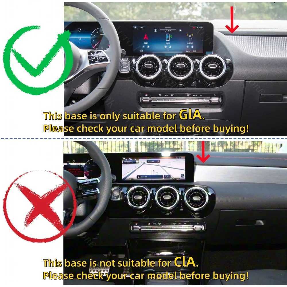 Magnetic Car Phone Holder For Benz GLA H247 2020-2024 Wireless Charging Special Fixed Bracket Base Mount C251210