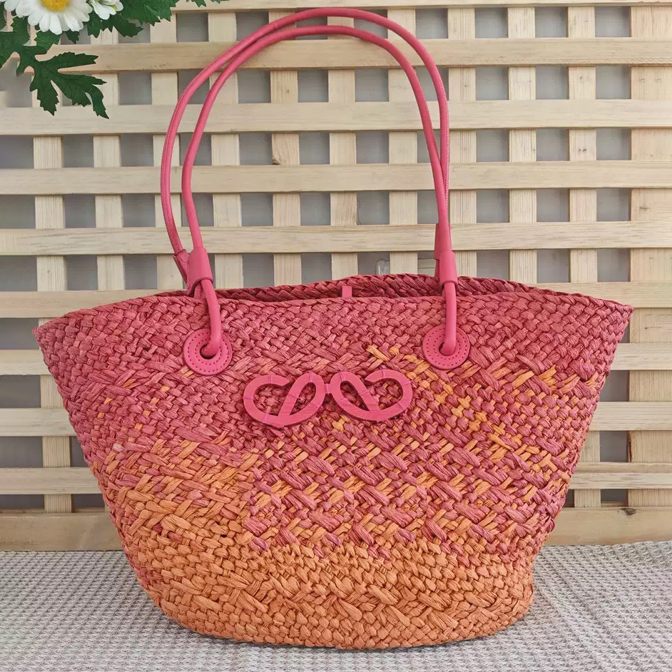 loewed Beach Bag Designer Bag loewehandbagity Luxury Straw Basket High Quality Fashion Knitting Totes Classic Handbags Large Capacity puzzle bag 23